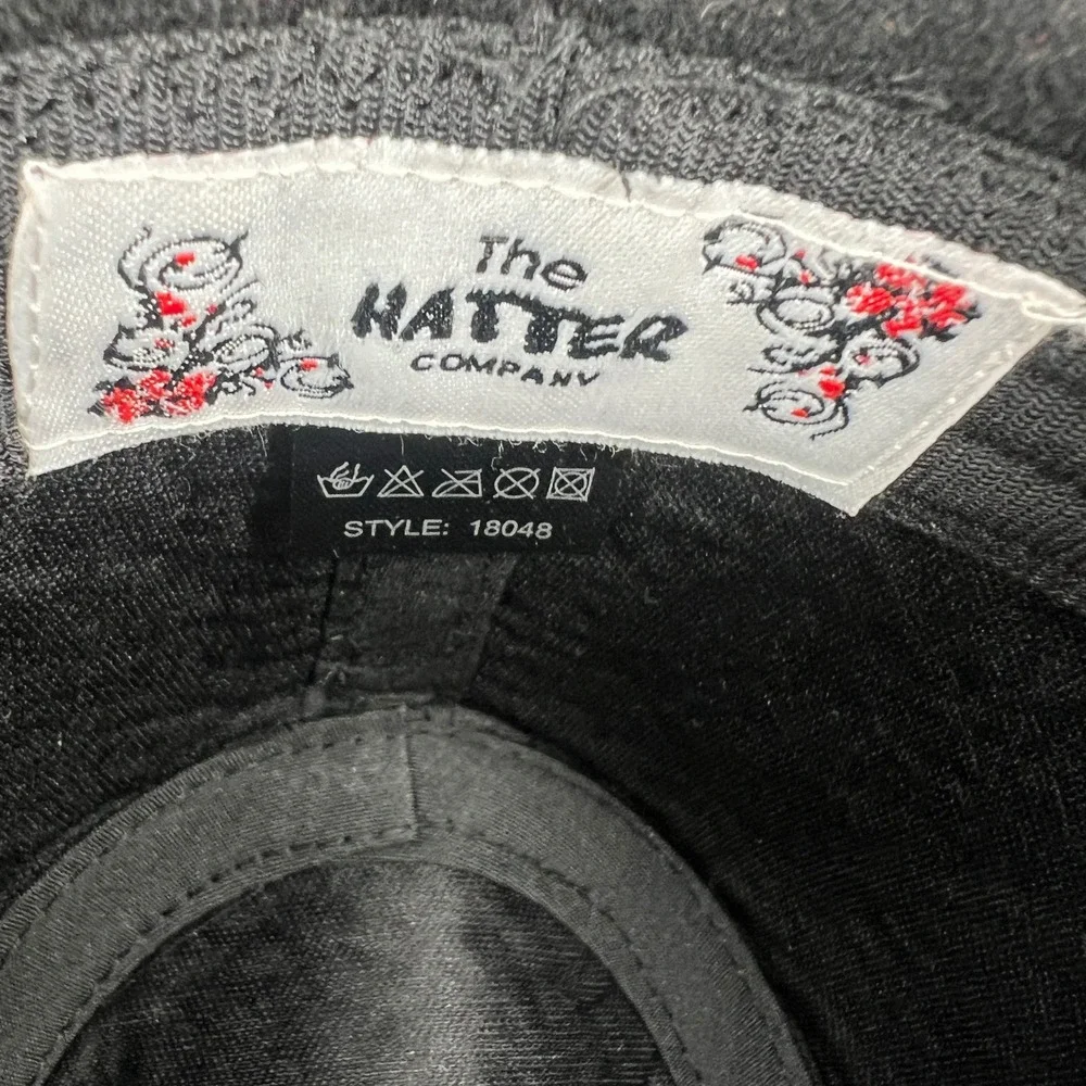 Vintage Fedora‎ by The Hatter Company Herringbone Tweed Black Brim Blue Hatband